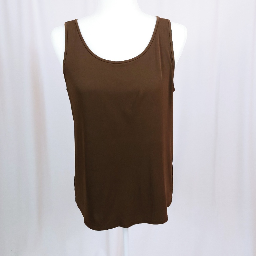 Eileen Fisher 100% Silk Brown Tank Top